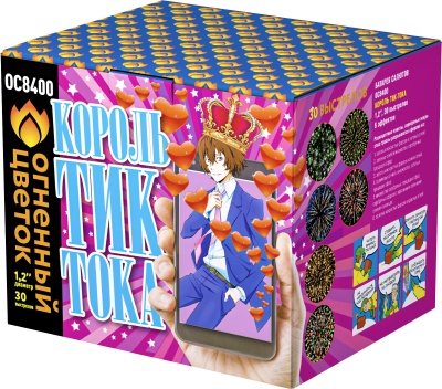 Король Тик-Тока Батарея салютов купить в Шилке | shilka.salutsklad.ru